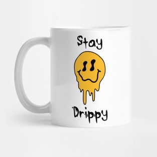 'Stay Drippy' Orange smiley face Mug